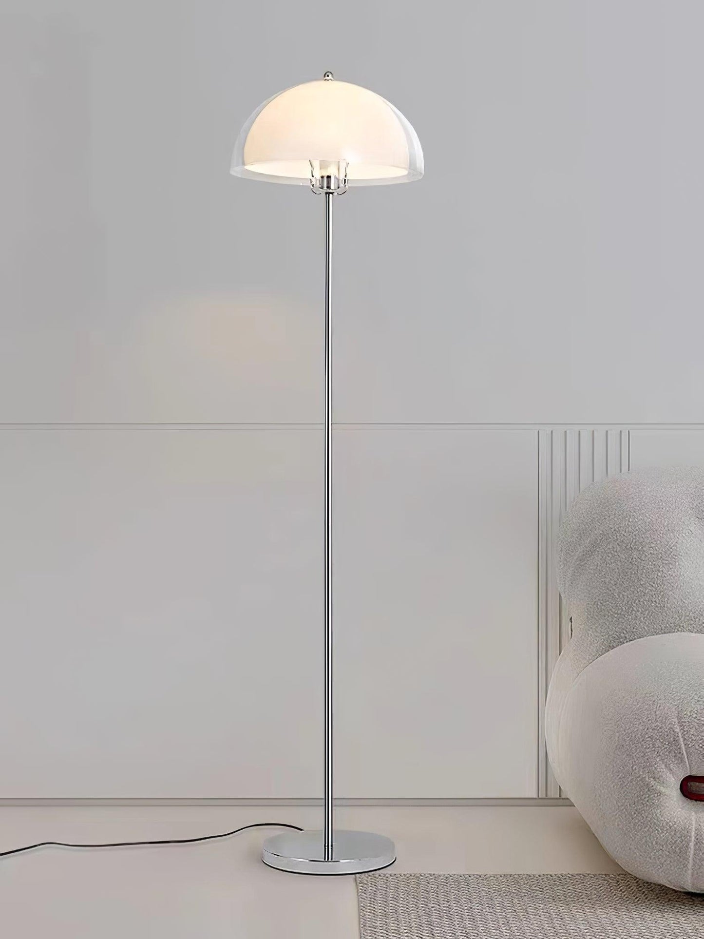 Double-Layer Dome Shade Floor Lamp