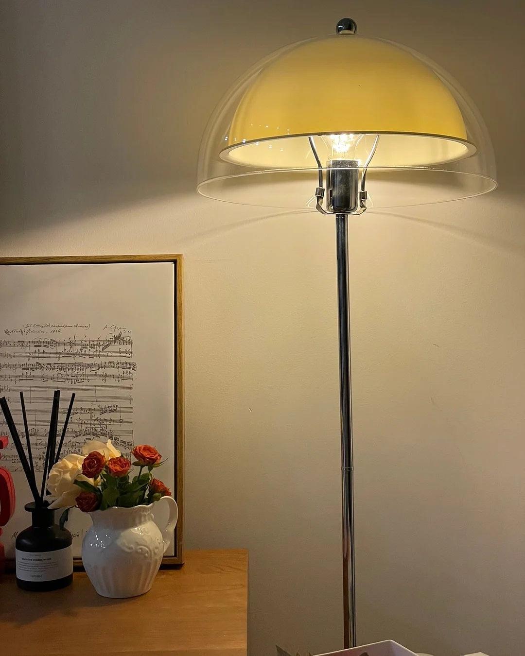 Double-Layer Dome Shade Floor Lamp