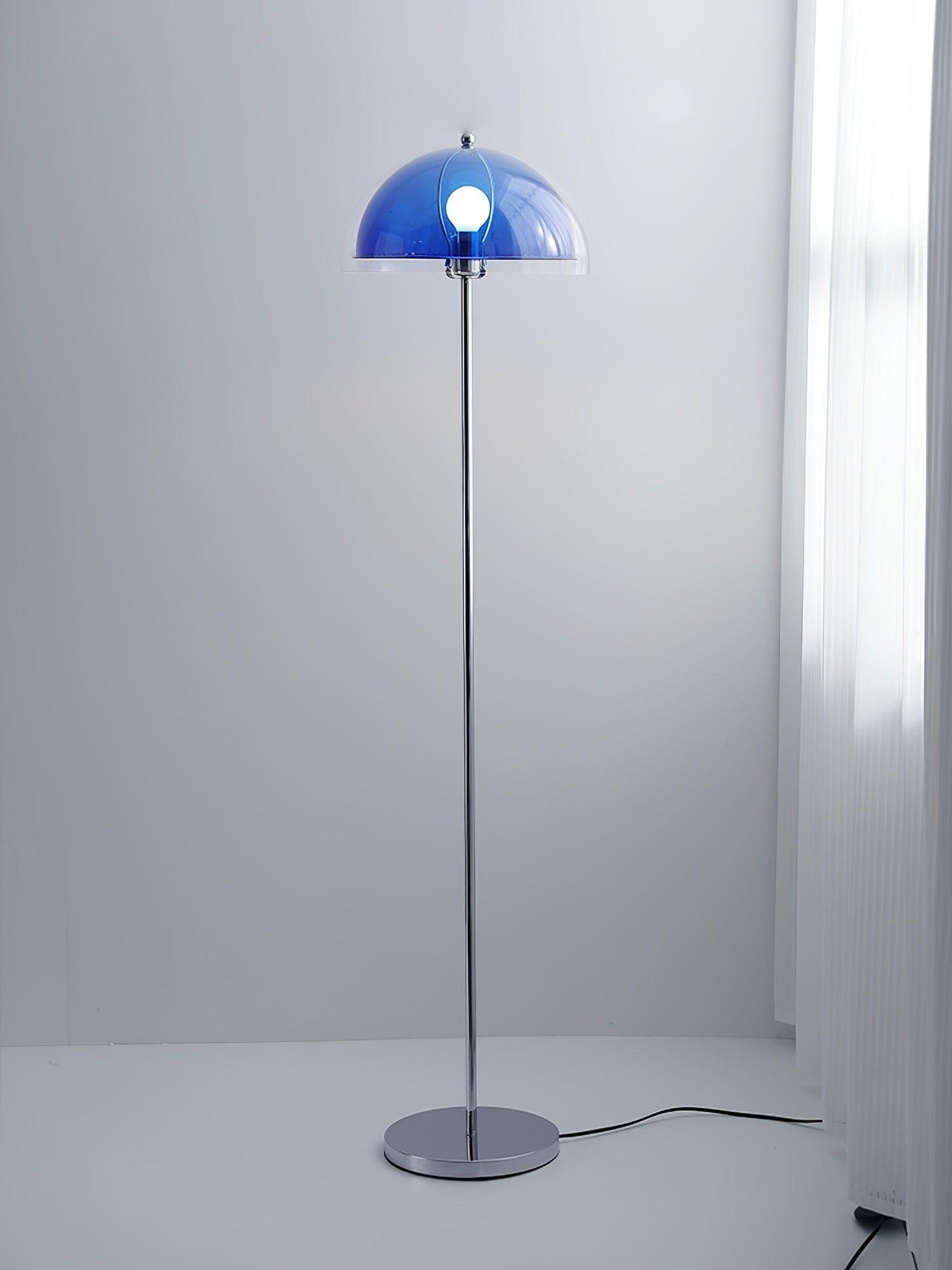 Double-Layer Dome Shade Floor Lamp