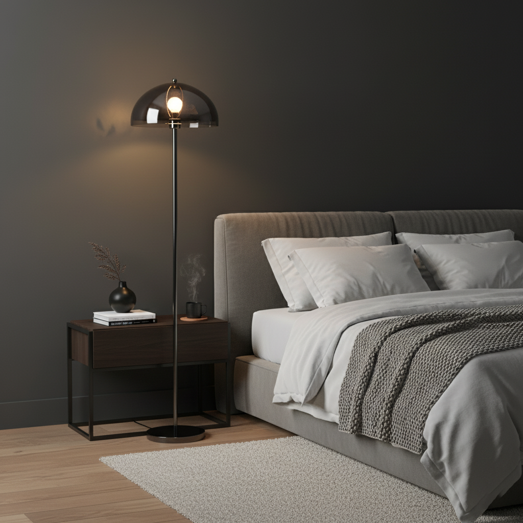 Double-Layer Dome Shade Floor Lamp