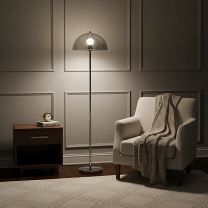 Double-Layer Dome Shade Floor Lamp