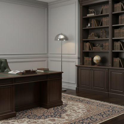 Double-Layer Dome Shade Floor Lamp