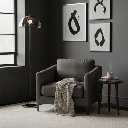 Double-Layer Dome Shade Floor Lamp