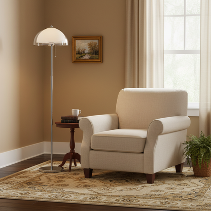 Double-Layer Dome Shade Floor Lamp