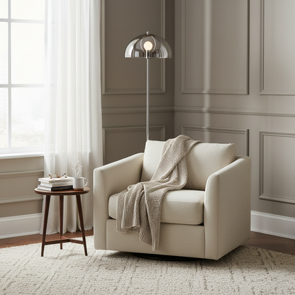 Double-Layer Dome Shade Floor Lamp