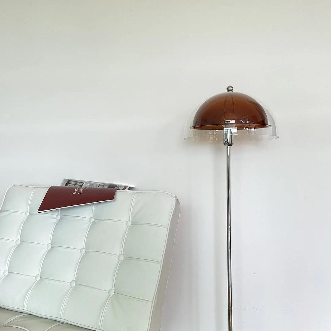 Double-Layer Dome Shade Floor Lamp