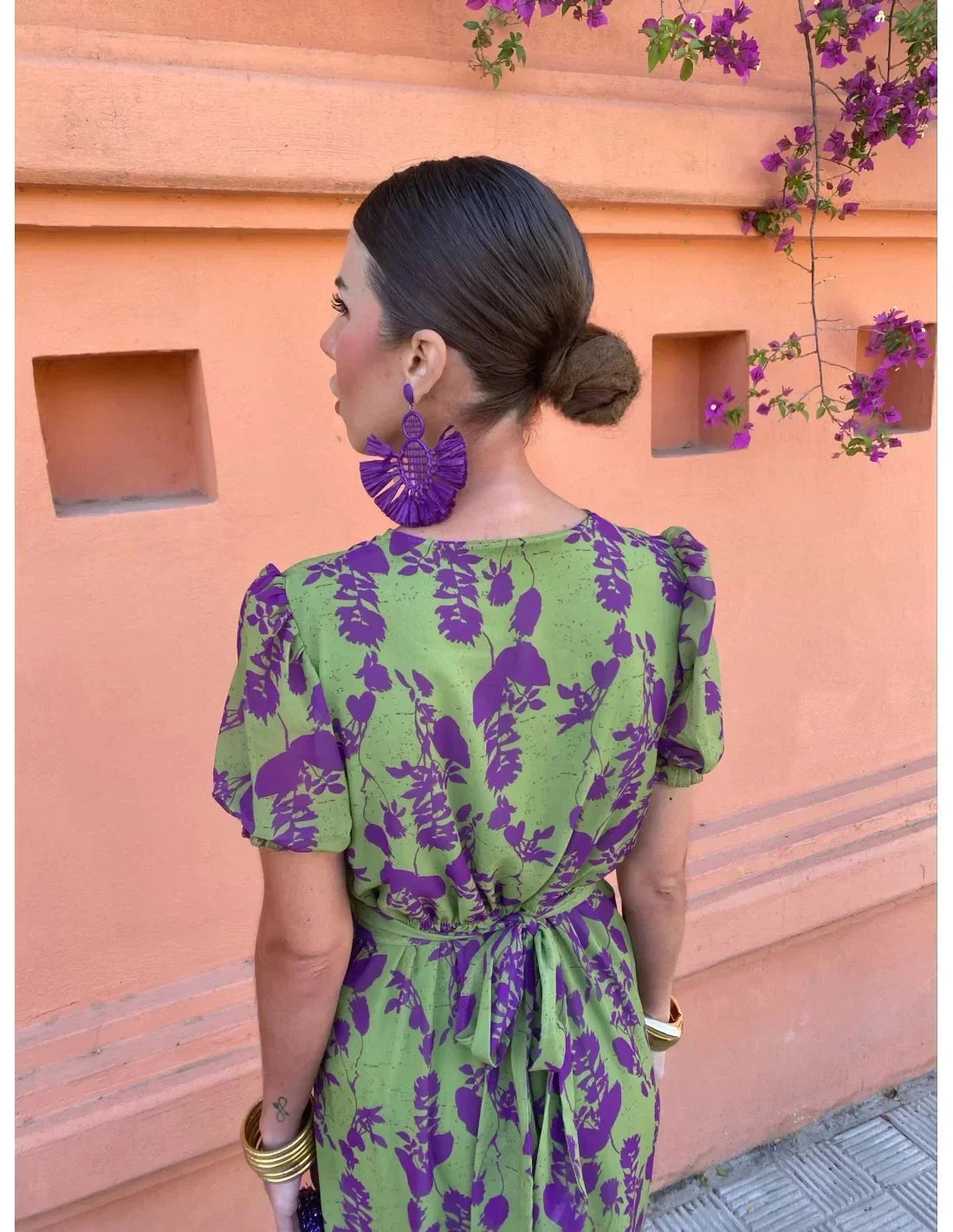 V-Neck Floral Dress