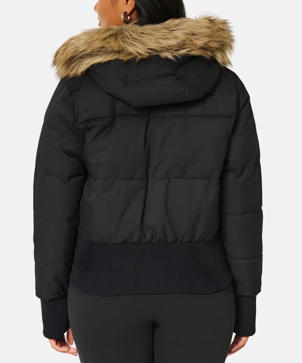 Hooded Quilted Puffer Jacket For Women