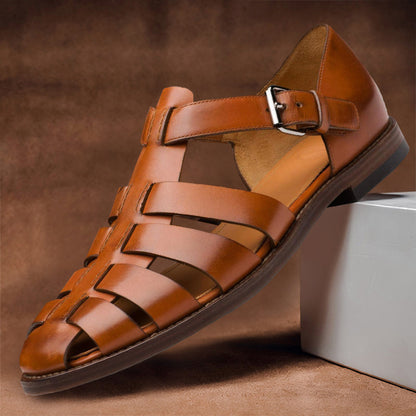 Multi Strap Buckled Round Toe Sandals