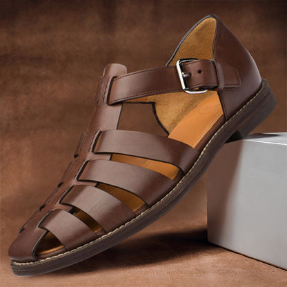 Multi Strap Buckled Round Toe Sandals