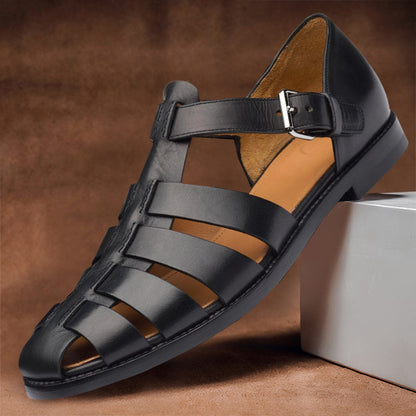 Multi Strap Buckled Round Toe Sandals
