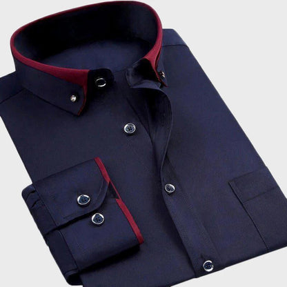 Point Collar Long Sleeve Shirt