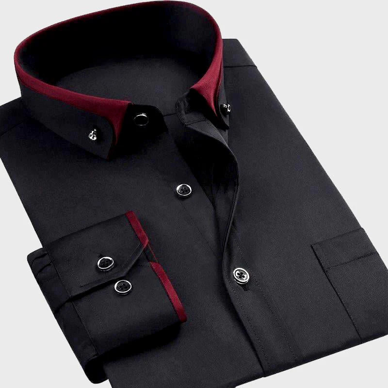 Point Collar Long Sleeve Shirt