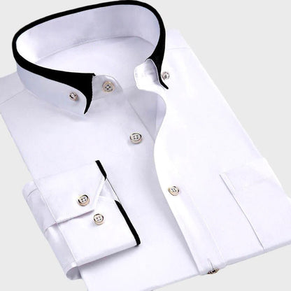 Point Collar Long Sleeve Shirt