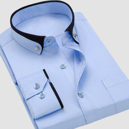Point Collar Long Sleeve Shirt