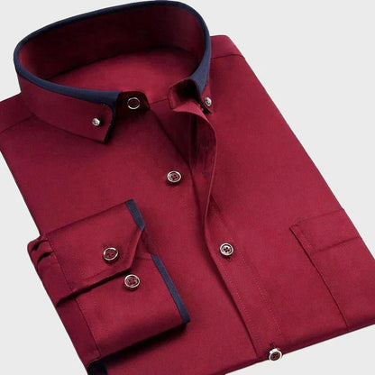 Point Collar Long Sleeve Shirt