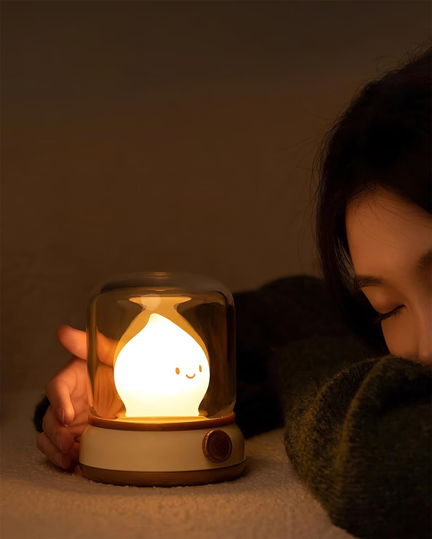 LED Flame Figure Table Lamp