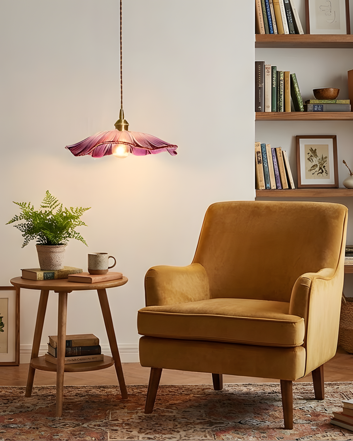 Glass Flower Pendant Lamp