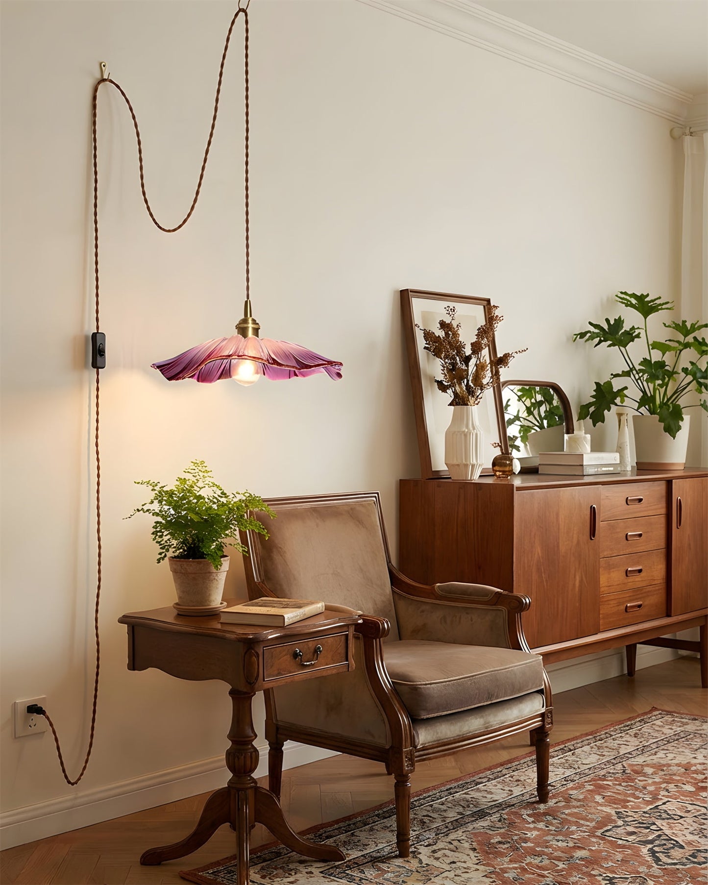 Glass Flower Pendant Lamp