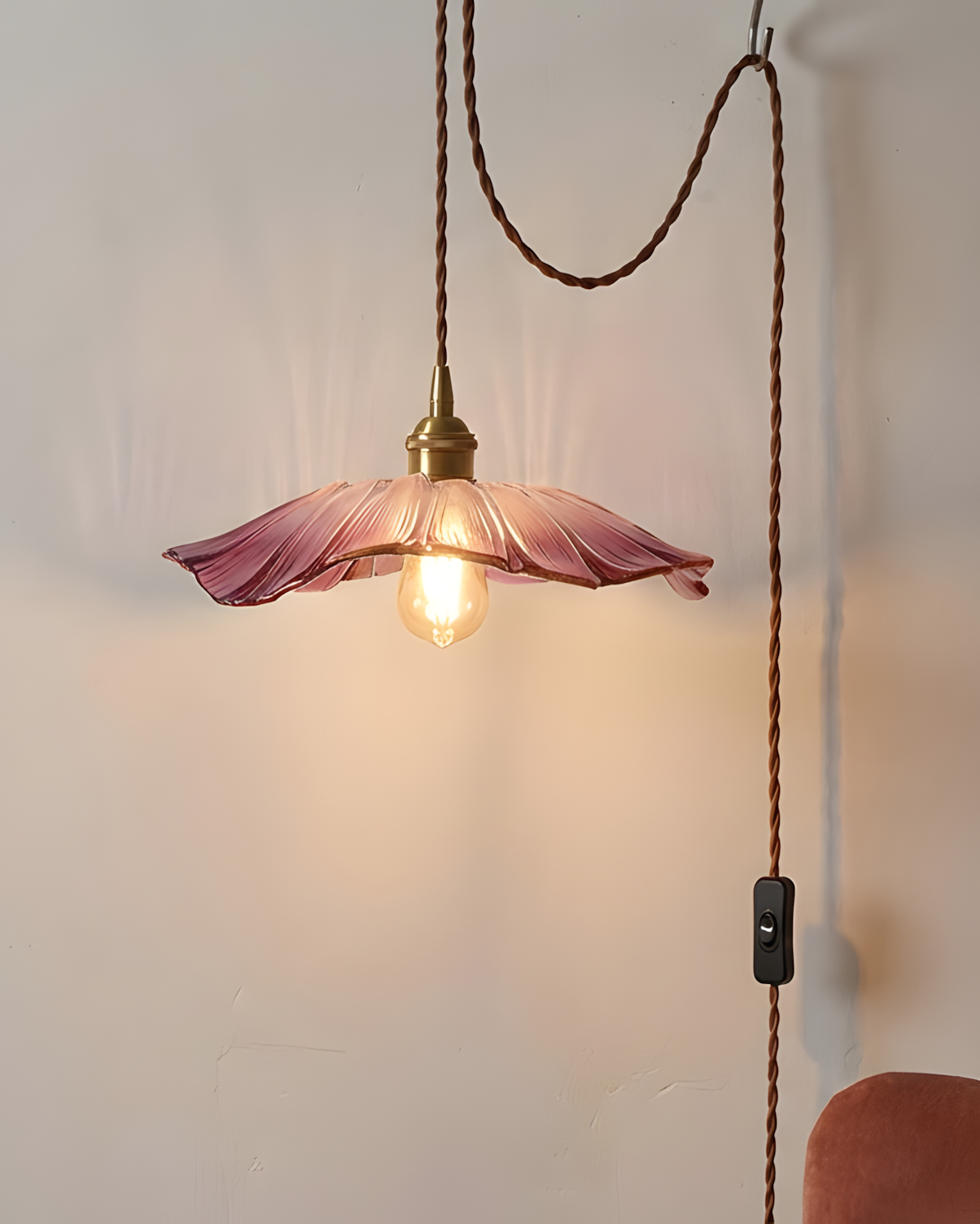 Glass Flower Pendant Lamp