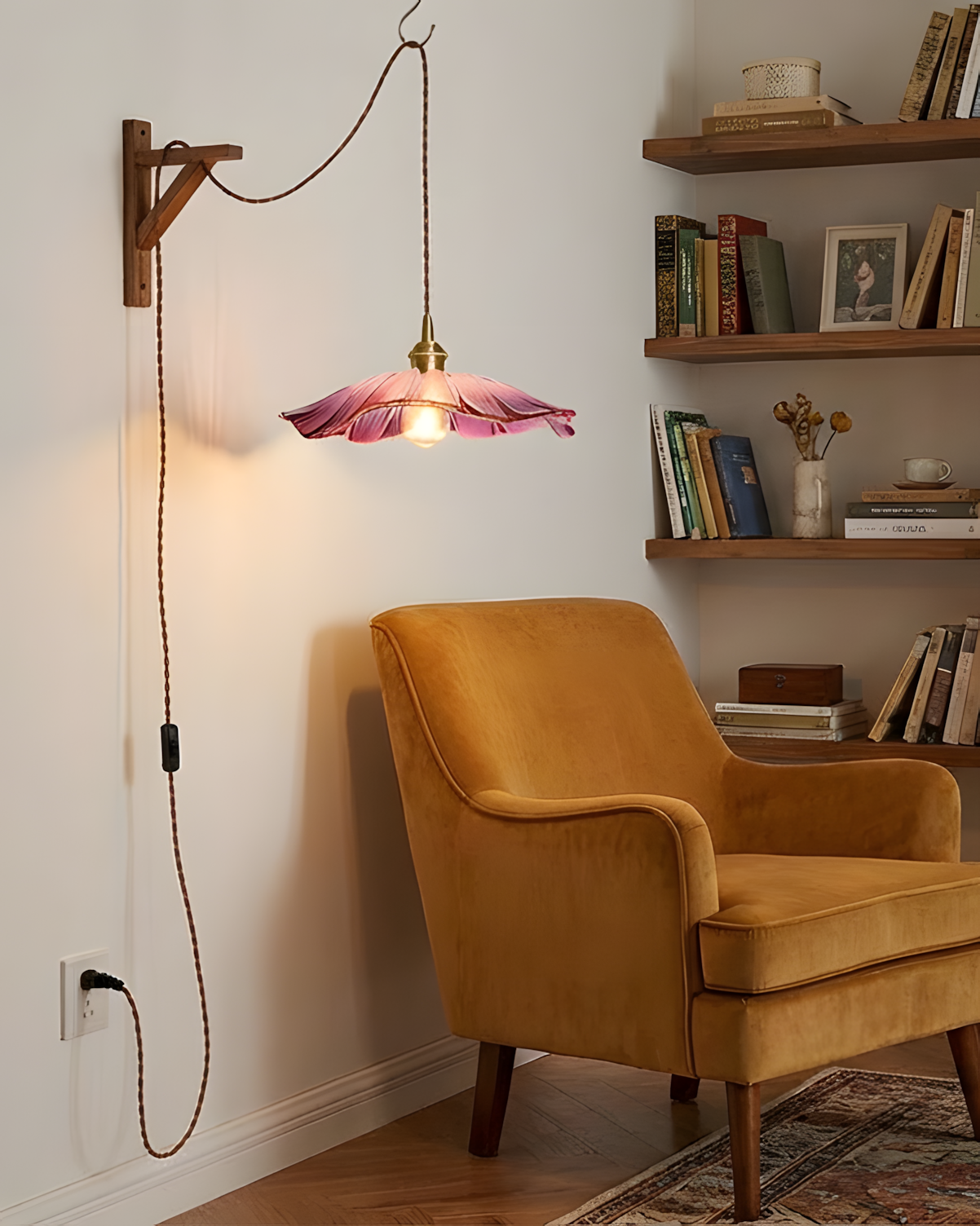 Glass Flower Pendant Lamp