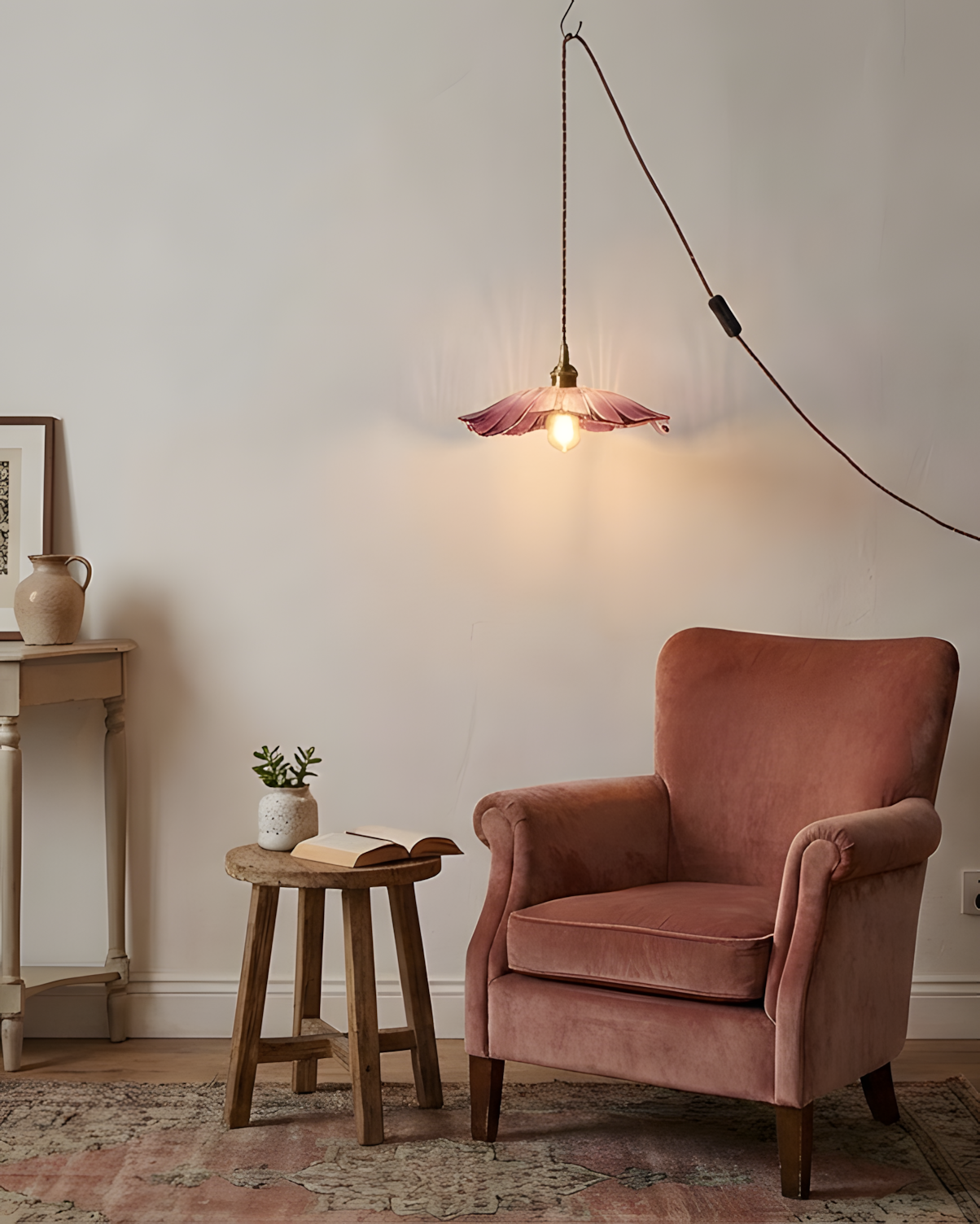 Glass Flower Pendant Lamp