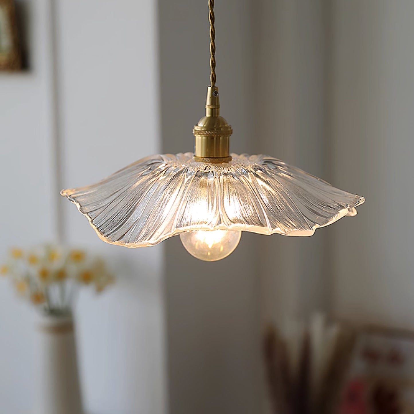 Glass Flower Pendant Lamp