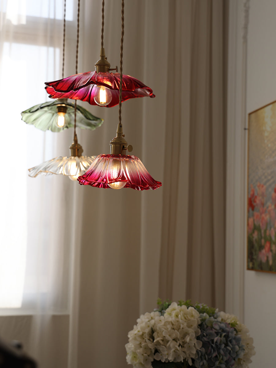Glass Flower Pendant Lamp