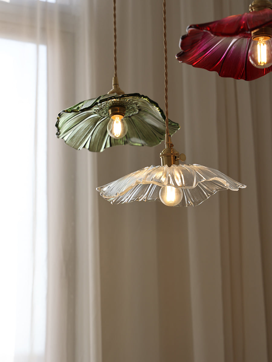 Glass Flower Pendant Lamp