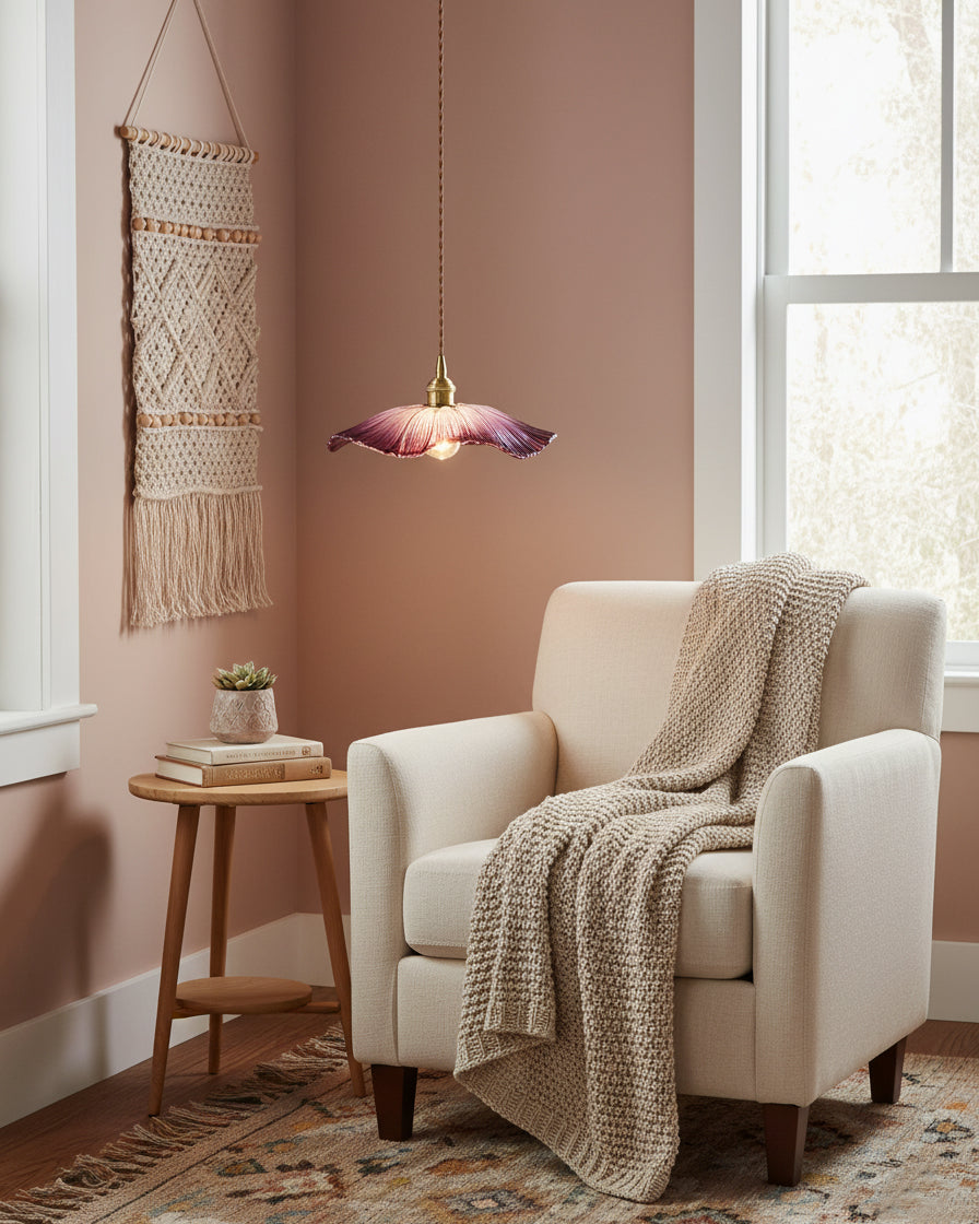 Glass Flower Pendant Lamp