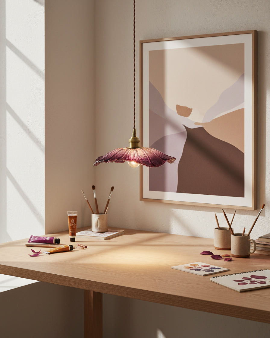 Glass Flower Pendant Lamp