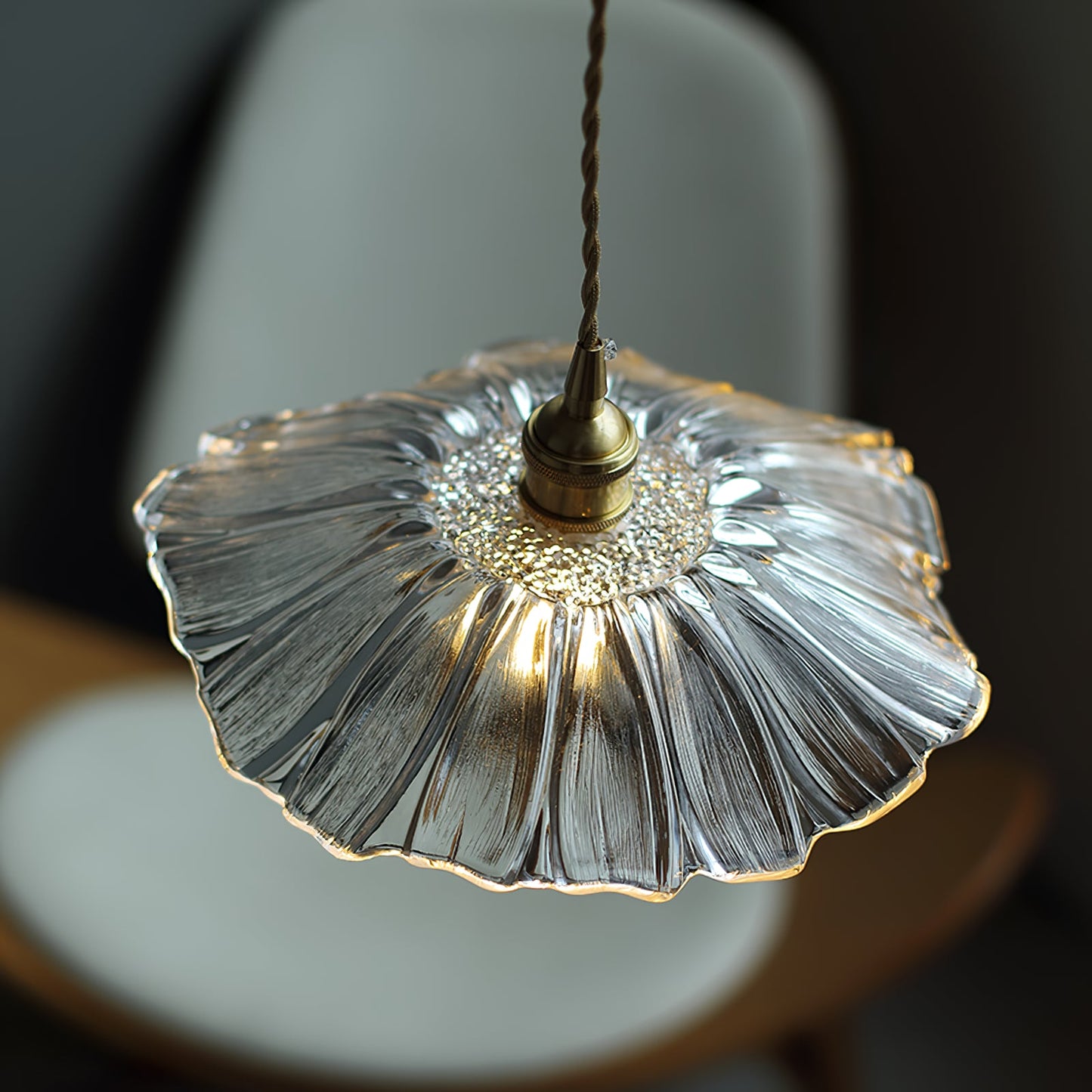 Glass Flower Pendant Lamp