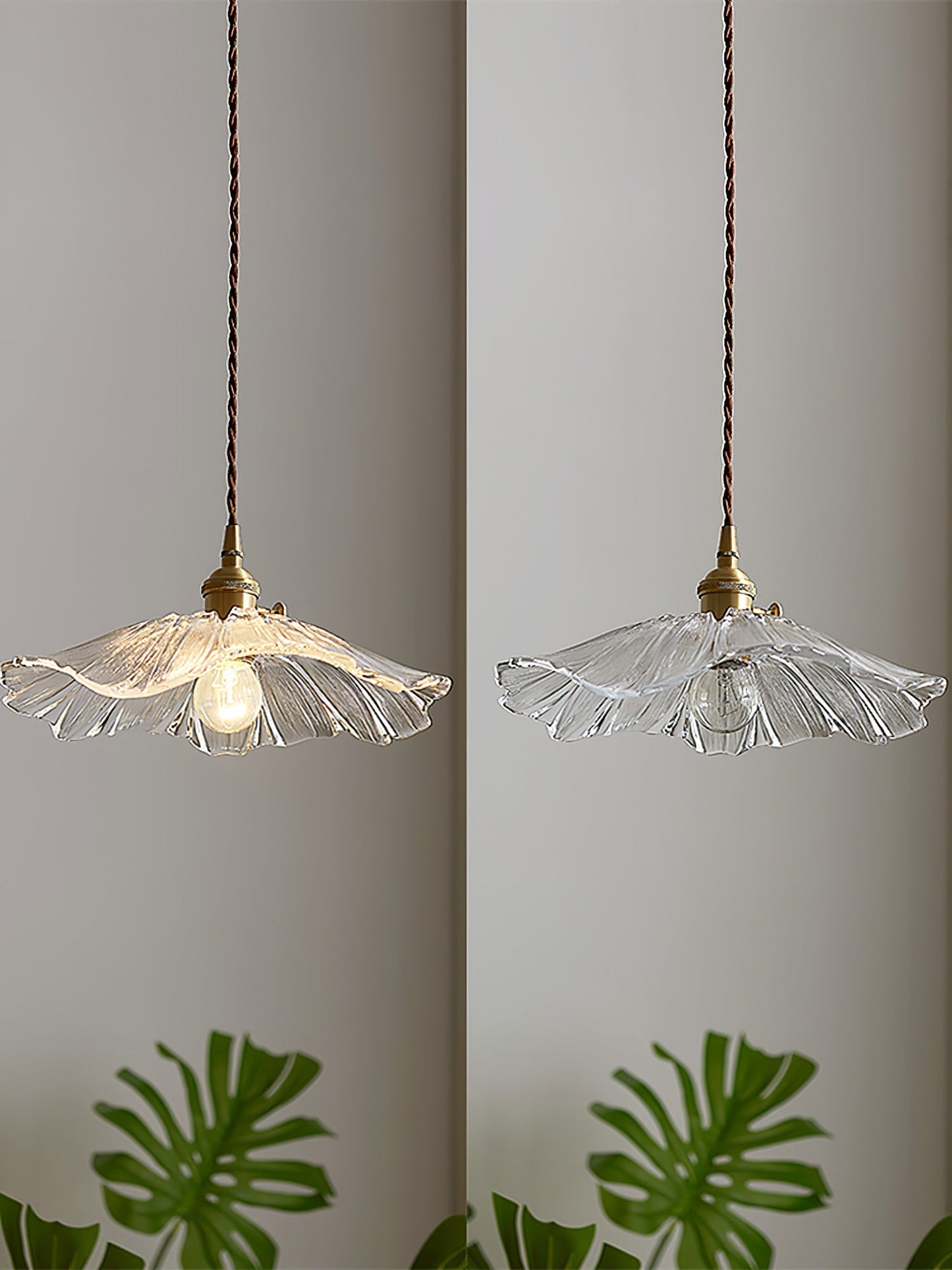 Glass Flower Pendant Lamp