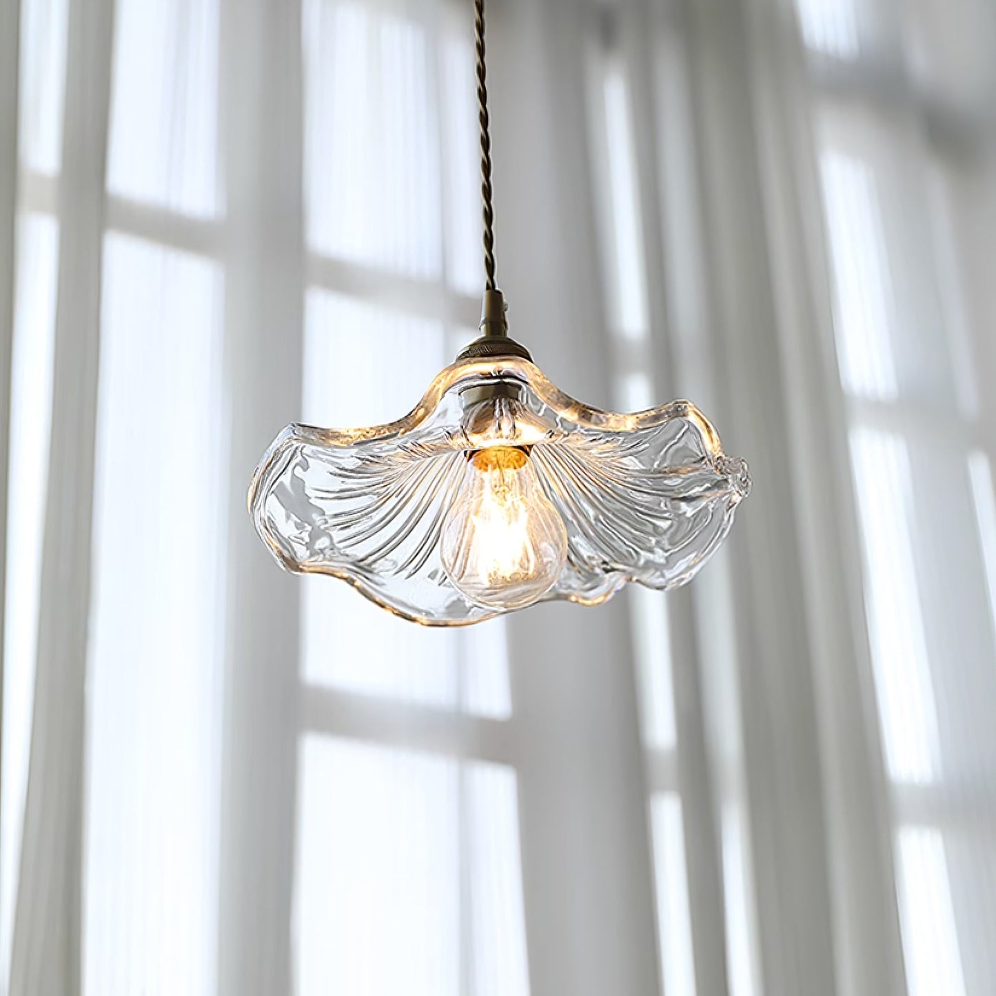Glass Flower Pendant Lamp