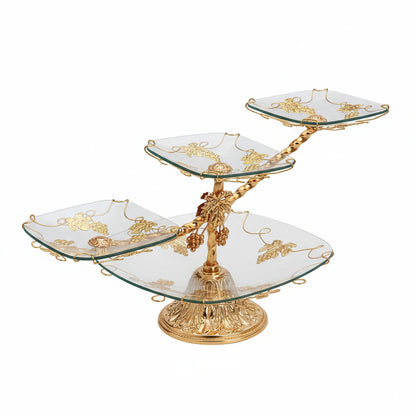 Four-Tier Square Dessert Stand
