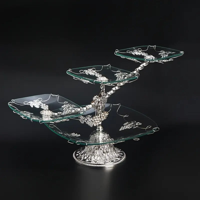 Four-Tier Square Dessert Stand