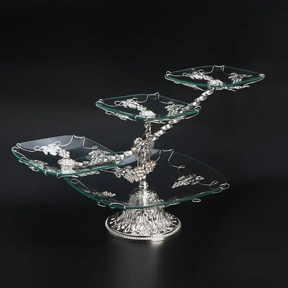 Four-Tier Square Dessert Stand