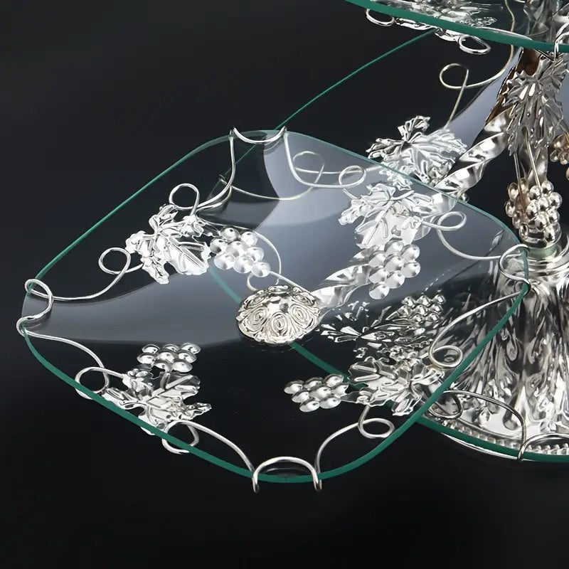 Four-Tier Square Dessert Stand