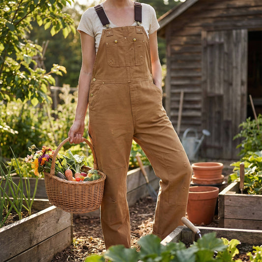 Long Buttoned Pocketed Strappy Jumpsuit