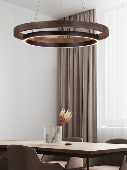 Dual-Tier Circular Halo Chandelier