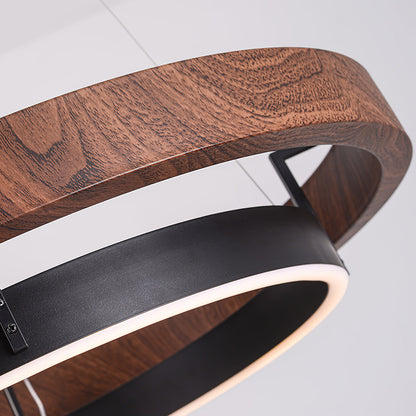 Dual-Tier Circular Halo Chandelier