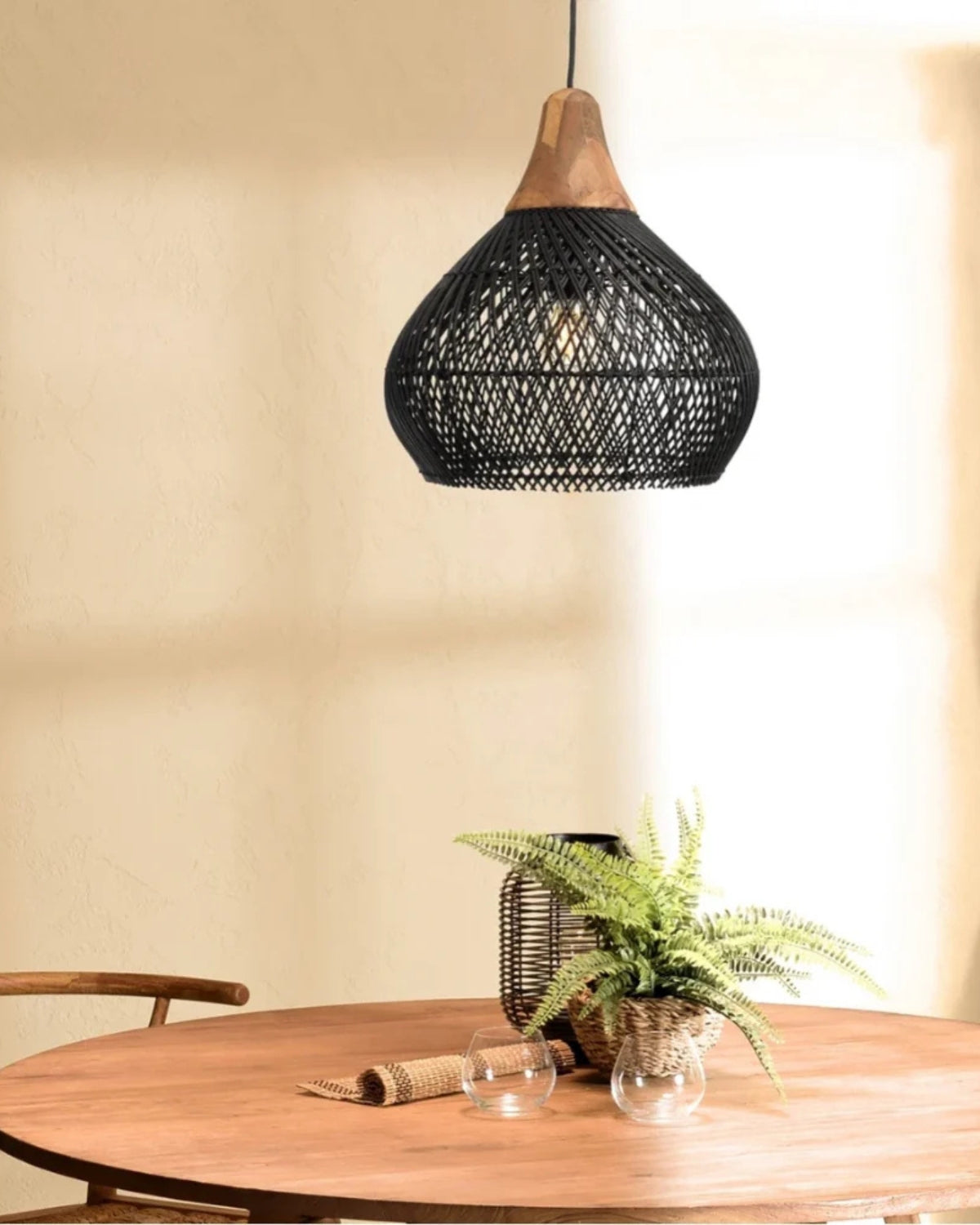 Curvy Basket Weave Ceiling Light