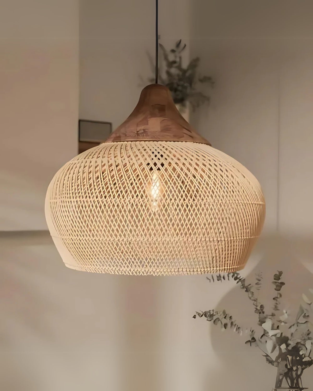 Curvy Basket Weave Ceiling Light
