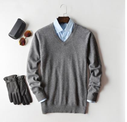 Men's V-Neck Long Sleeve Sweater