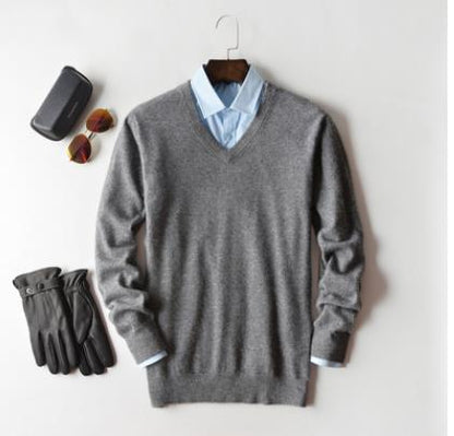Men's V-Neck Long Sleeve Sweater