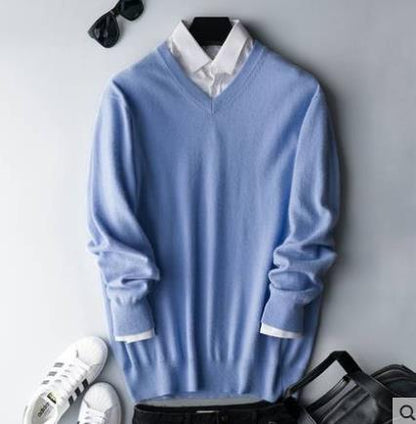 Men's V-Neck Long Sleeve Sweater