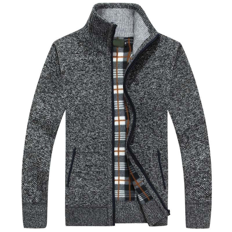 Textured Collared Zippered Pocketed Ribbed Jacket