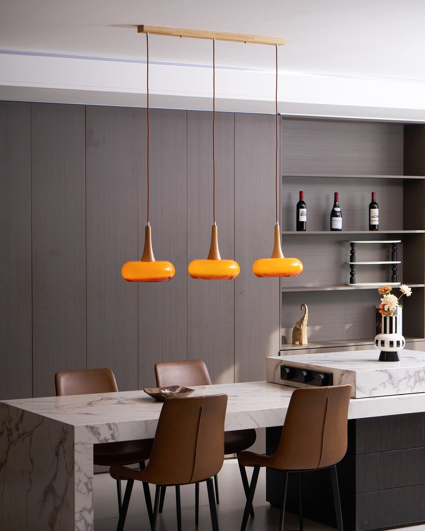 Oblate Spheroid Pendant Light
