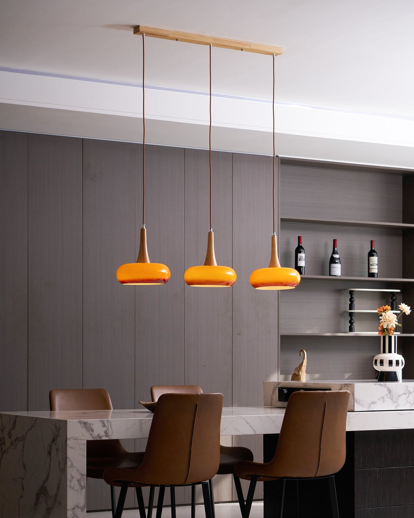 Oblate Spheroid Pendant Light
