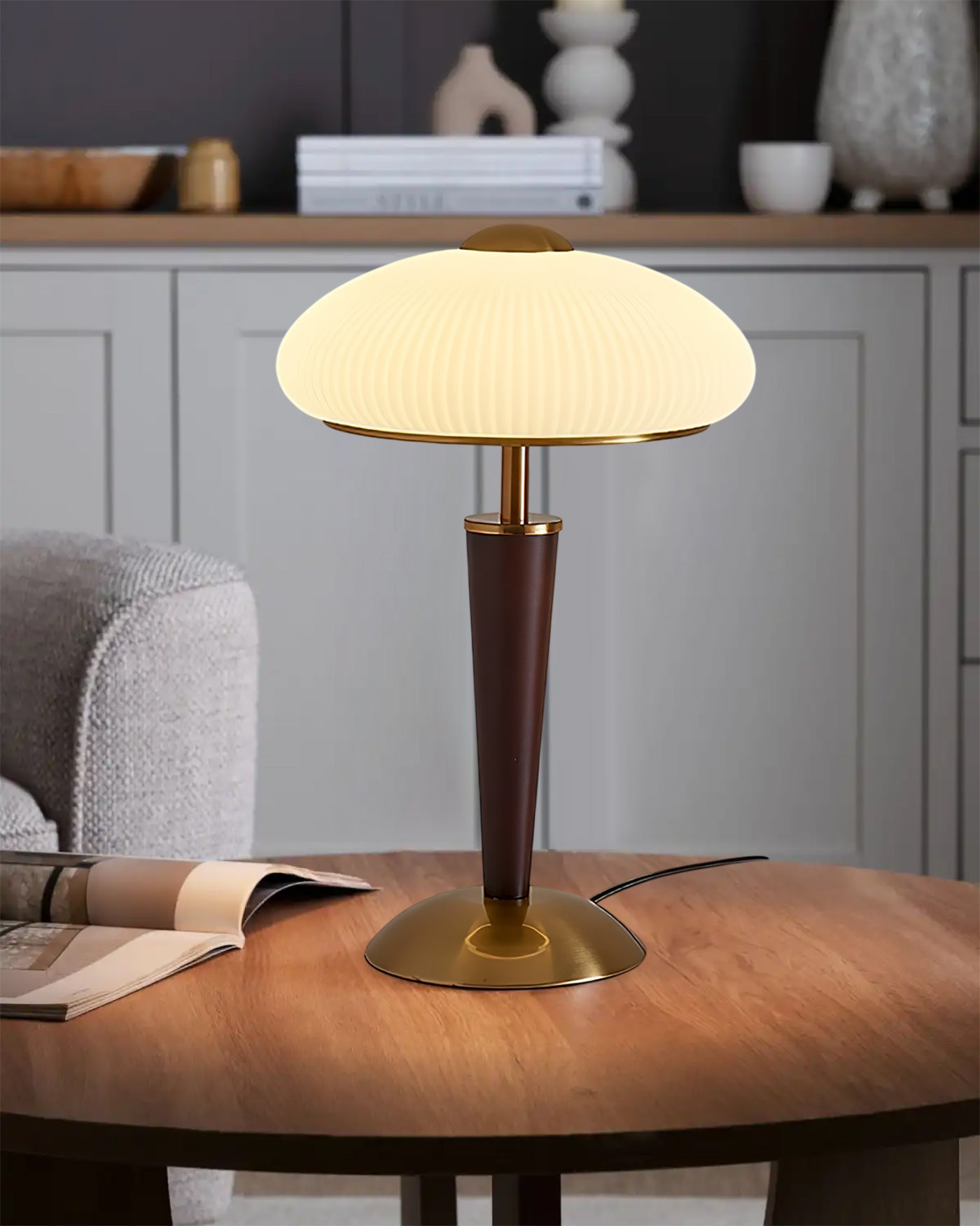 Table Lamp with Umbrella Shade